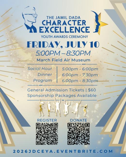 2026 Jamil Dada Character Excellence Youth Awards Invitation