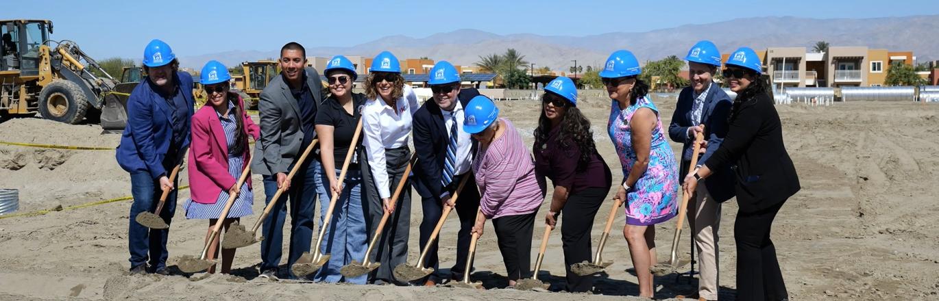 JFM Groundbreaking Shoveling Dirt Photo