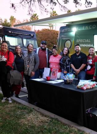 Homeless Persons Memorial Day Group Photo in Front of Van