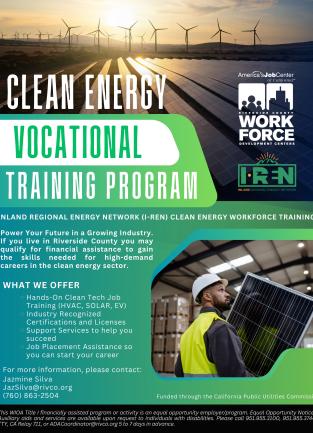 IREN Clean Tech Grant Training Flyer