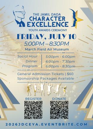 2026 Jamil Dada Character Excellence Youth Awards Invitation